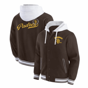 San Diegos Padres Brown Cotton Hooded Jacket