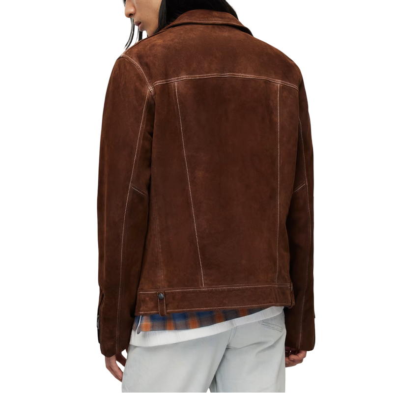 Tell Me Everything Dylan Brady Brown Suede Jacket - Image 5