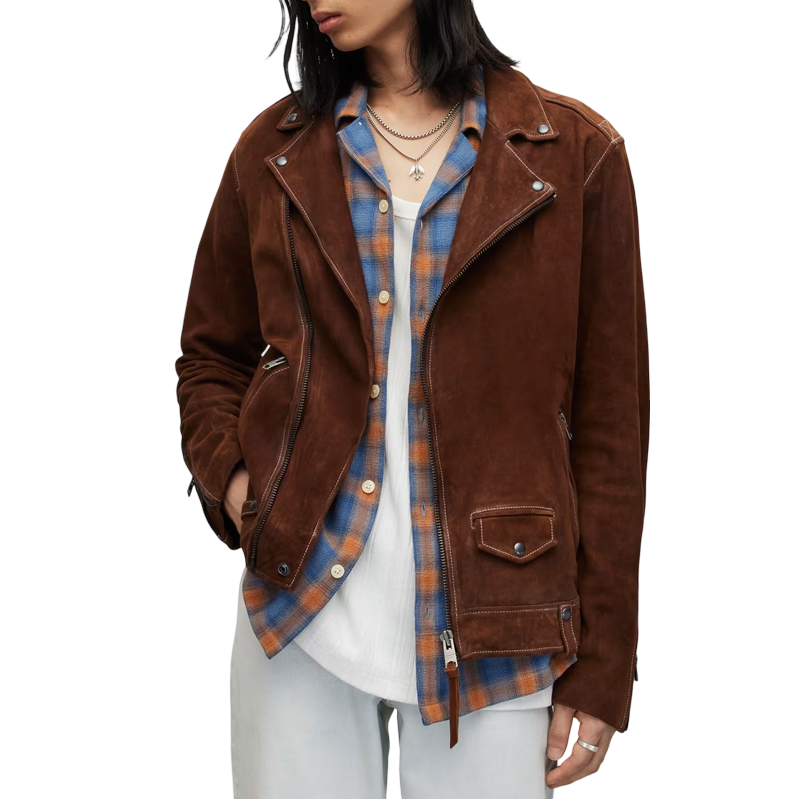 Tell Me Everything Dylan Brady Brown Suede Jacket - Image 3