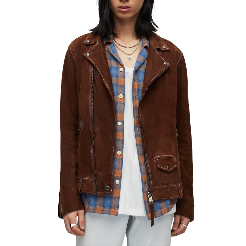 Tell Me Everything Dylan Brady Brown Suede Jacket - Image 2