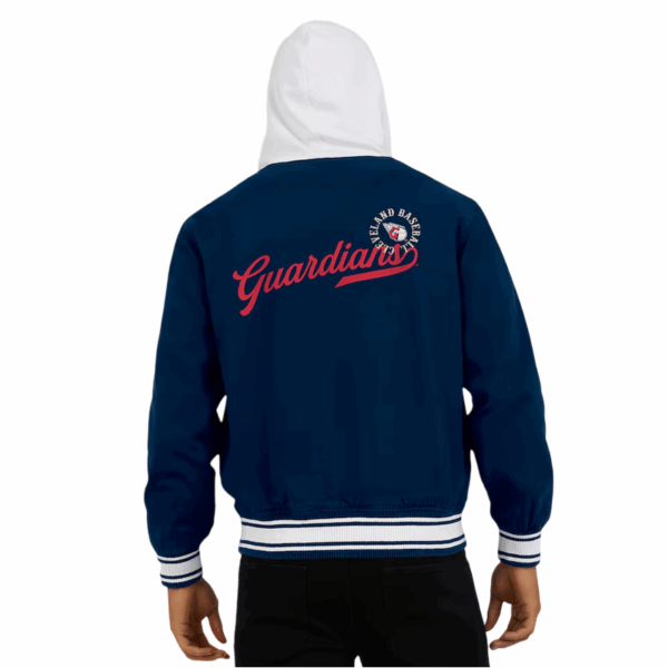 Cleveland Guardians Navy Hooded Jacket - Image 6