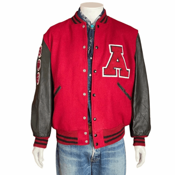 Annandale Red and Black Varsity Jacket - Image 2
