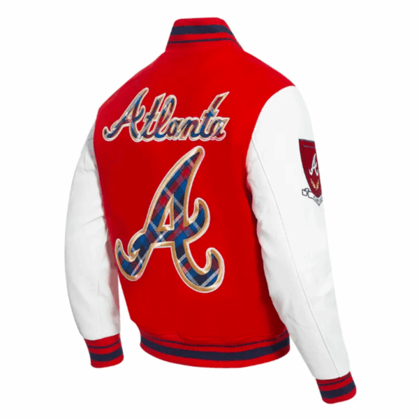 Atlanta Braves Prep Varsity Wool/Leather Jacket - Image 3