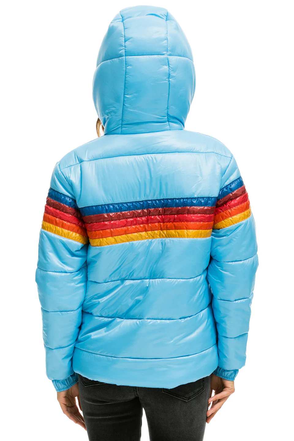 Womens 5 Stripe Luxe Trekker Jacket - Glossy Sky - Image 5