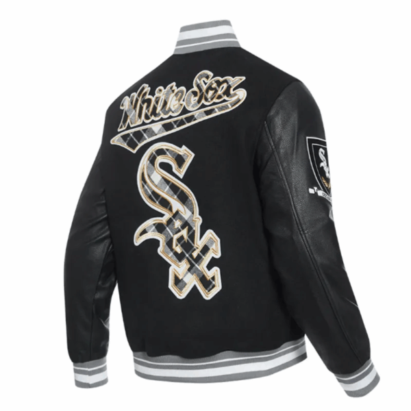 Chicago White Sox Prep Varsity Wool/Leather Jacket - Image 3