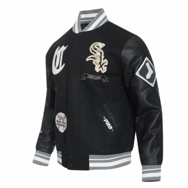 Chicago White Sox Prep Varsity Wool/Leather Jacket - Image 2