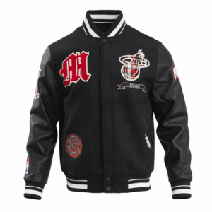 Black Miami Heat Prep Varsity Jacket
