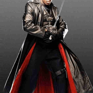 Blade Black Leather Coat