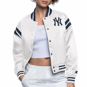 NY Yankees White Full Count Satin Jacket