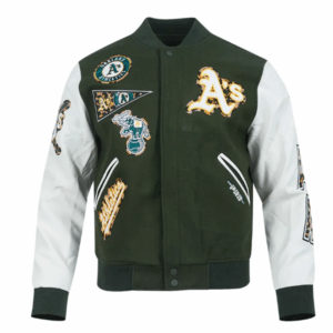 Oakland Athletics Animal Print Varsity Jacket
