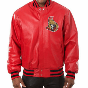 Ottawa Senators Varsity Leather Red Jacket