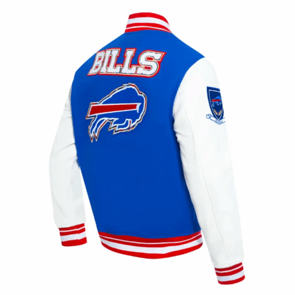 Buffalo Bills Prep Varsity Wool/Leather Jacket - Image 3