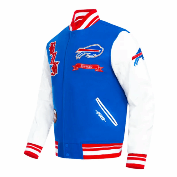 Buffalo Bills Prep Varsity Wool/Leather Jacket - Image 2