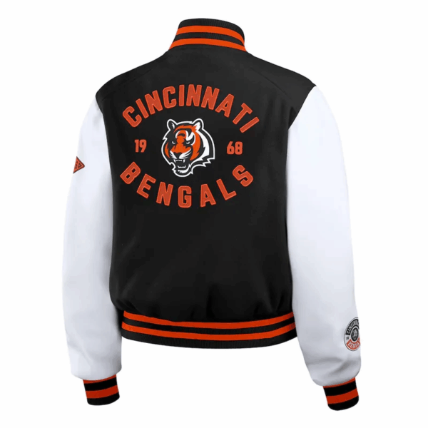 Black/White Cincinnati Bengals Varsity Full-Zip Jacket - Image 2