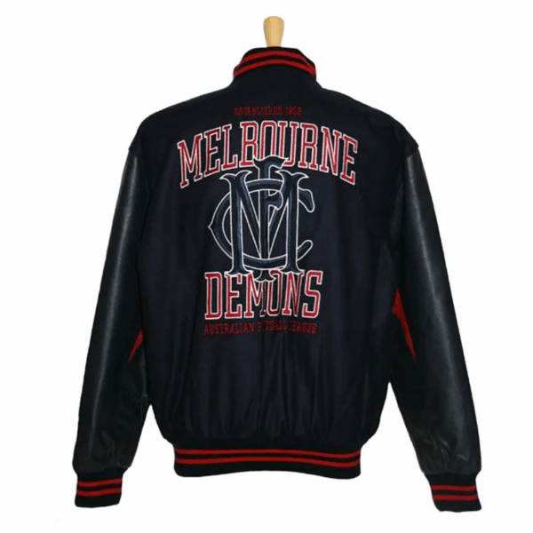 Collegiate Melbourne Demons Black Varsity Jacket - Image 2