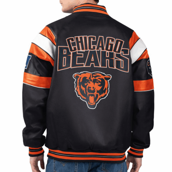 Chicago Bears G-III Faux Varsity Leather Jacket - Image 2