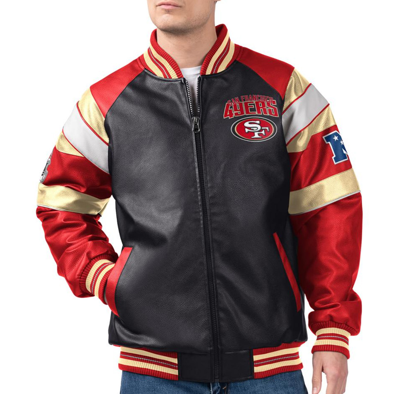 G iii San Francisco 49ers Varsity Leather Jacket