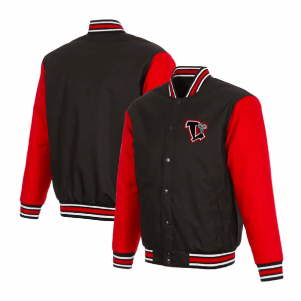 Black/Red Lansing Lugnuts Poly-Twill Full Snap Jacket - Image 3