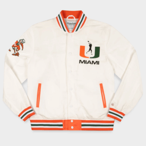 Miami Hurricanes Football Whiteout Bomber Jacket
