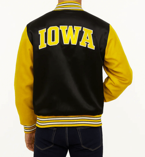 Vintage University Of Iowa Black and Gold Jacket - Image 2