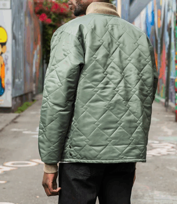 A Working Man Levon Cade Green Quilted Jacket - Image 7