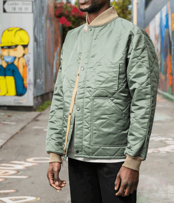 A Working Man Levon Cade Green Quilted Jacket - Image 6
