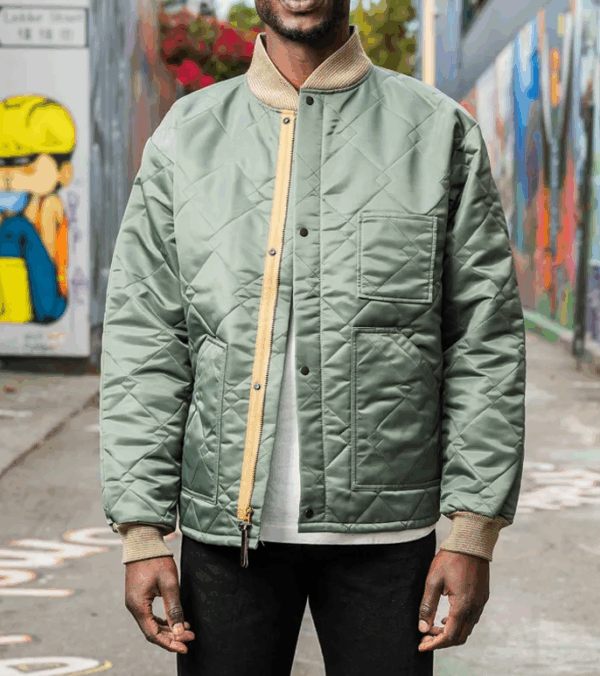 A Working Man Levon Cade Green Quilted Jacket - Image 5