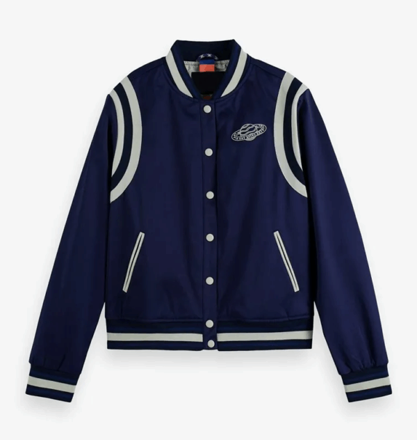 Blue Joey King A Family Affair Zara Ford Varsity Jacket
