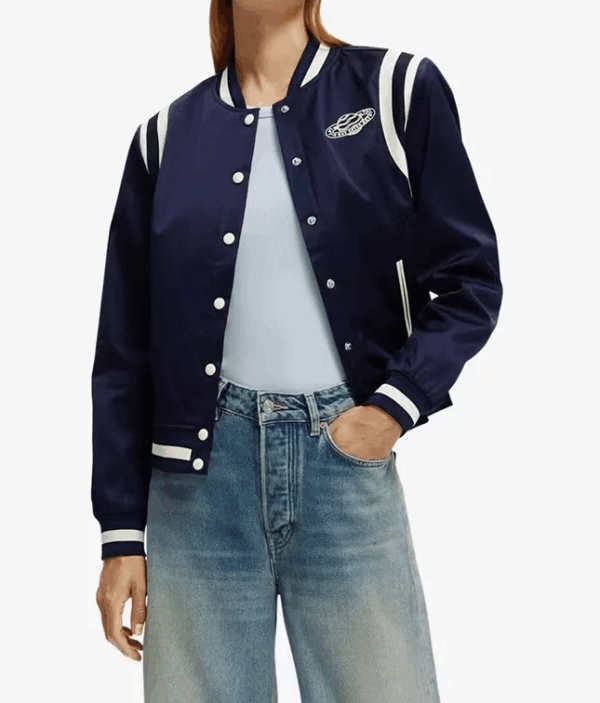 A Family Affair Joey King Varsity Jacket - Image 5