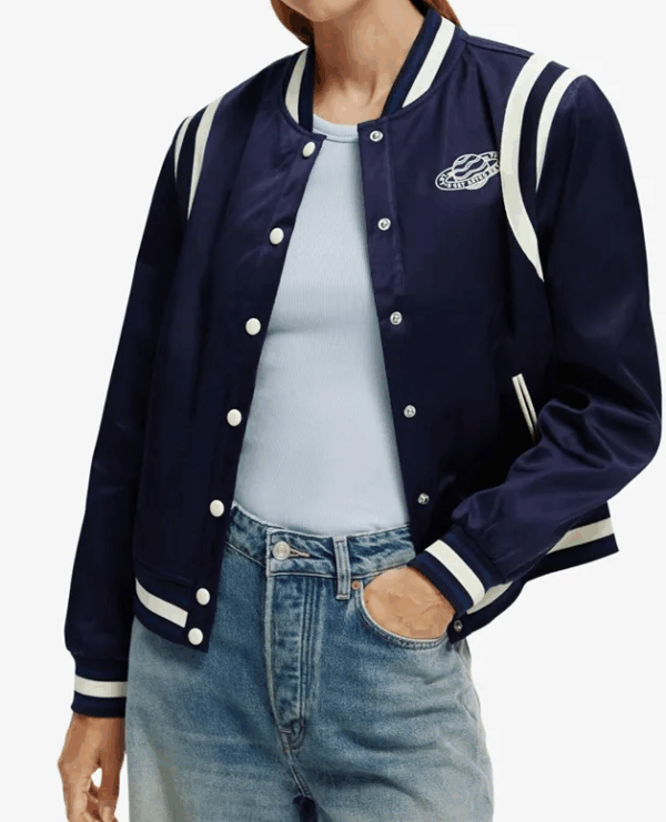 A Family Affair Joey King Varsity Jacket - Image 4