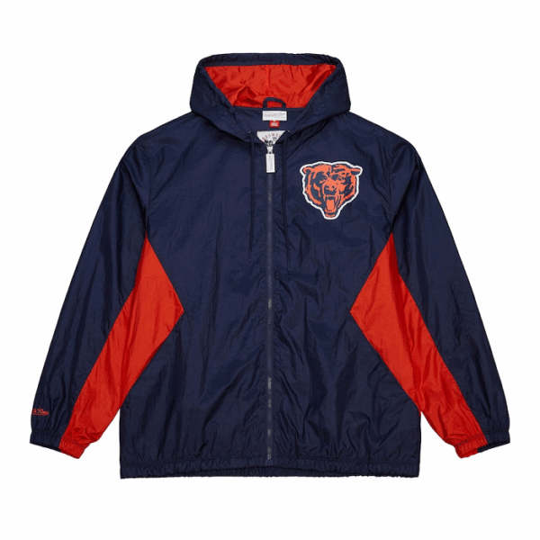 Chicago Bears Mitchell & Ness Navy Vintage Logo Playmaker Jacket