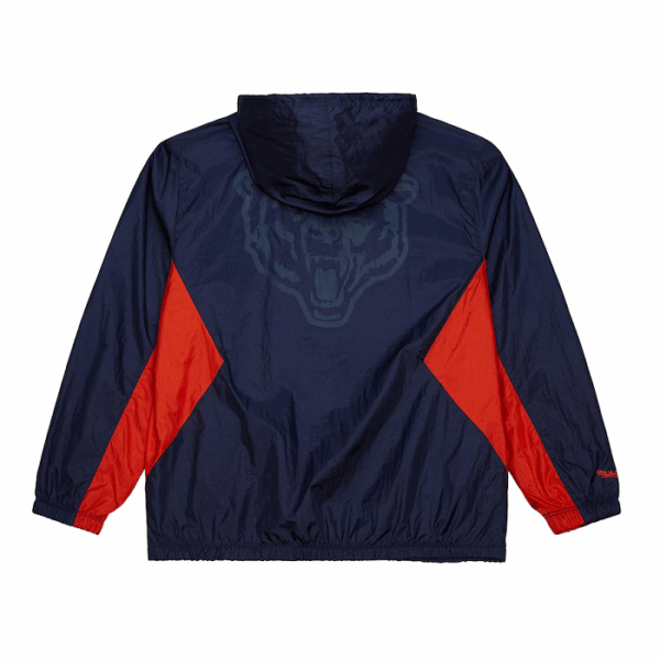 Chicago Bears Mitchell & Ness Navy Vintage Logo Playmaker Windbreaker Jacket - Image 2