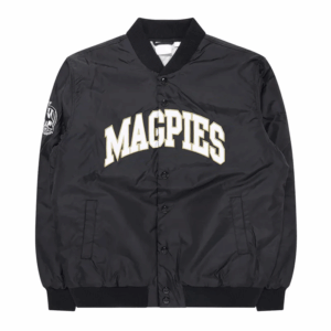 Collingwood Magpies Black Bomber Jacket