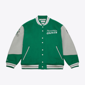 Kelly Green Philadelphia Eagles Vintage Varsity Jacket