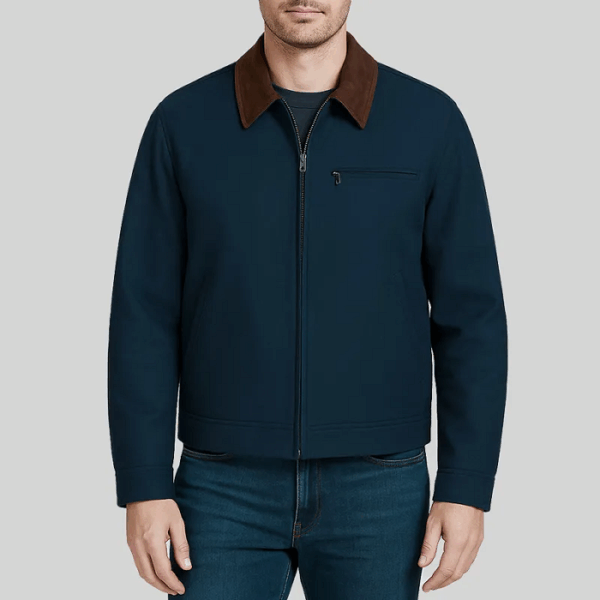 Alan Ritchson Reacher Season 3 Blue Cotton Jacket - Image 3