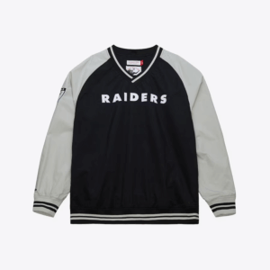 Unisex Black Silver Oakland Raiders Vintage Pullover