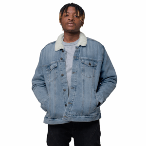 XRP Denim sherpa jacket black XRP LOGO