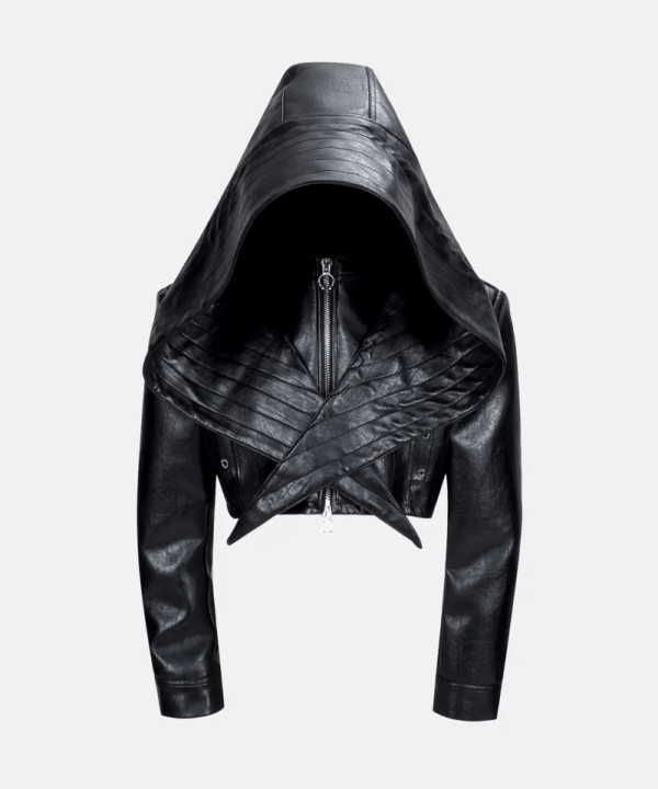 Bat Hat Hooded Short Jacket - Image 2